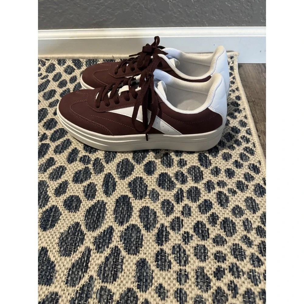 Dream Pairs Val Platform Sneakers 10 Maroonish Plum New
